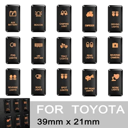 1 Pc Orange Amber Led Push Button Switch with Wiring Connector for Toyota Tacoma FJ Cruiser Toyota Landcruiser Prado 3Amp 12V