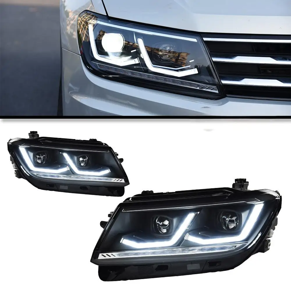 

Car Styling for Tiguan Headlights 2017-2021 Tiguan LED Headlight DRL Head Lamp Angel Eye LED Projector Lens Beam Accessories