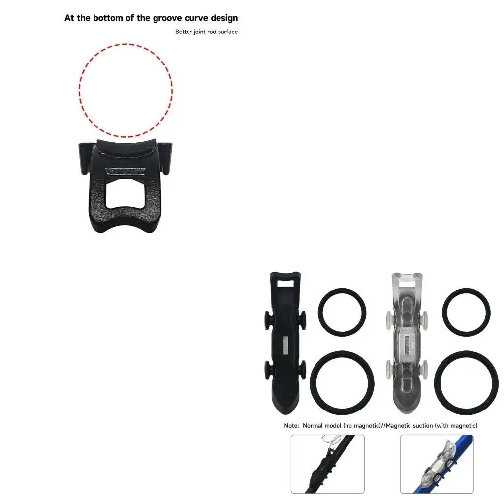 Q39E Fishing Lure Baits Holder Fishing Hook Secure Keeper Holder with 2 Rubber Rings