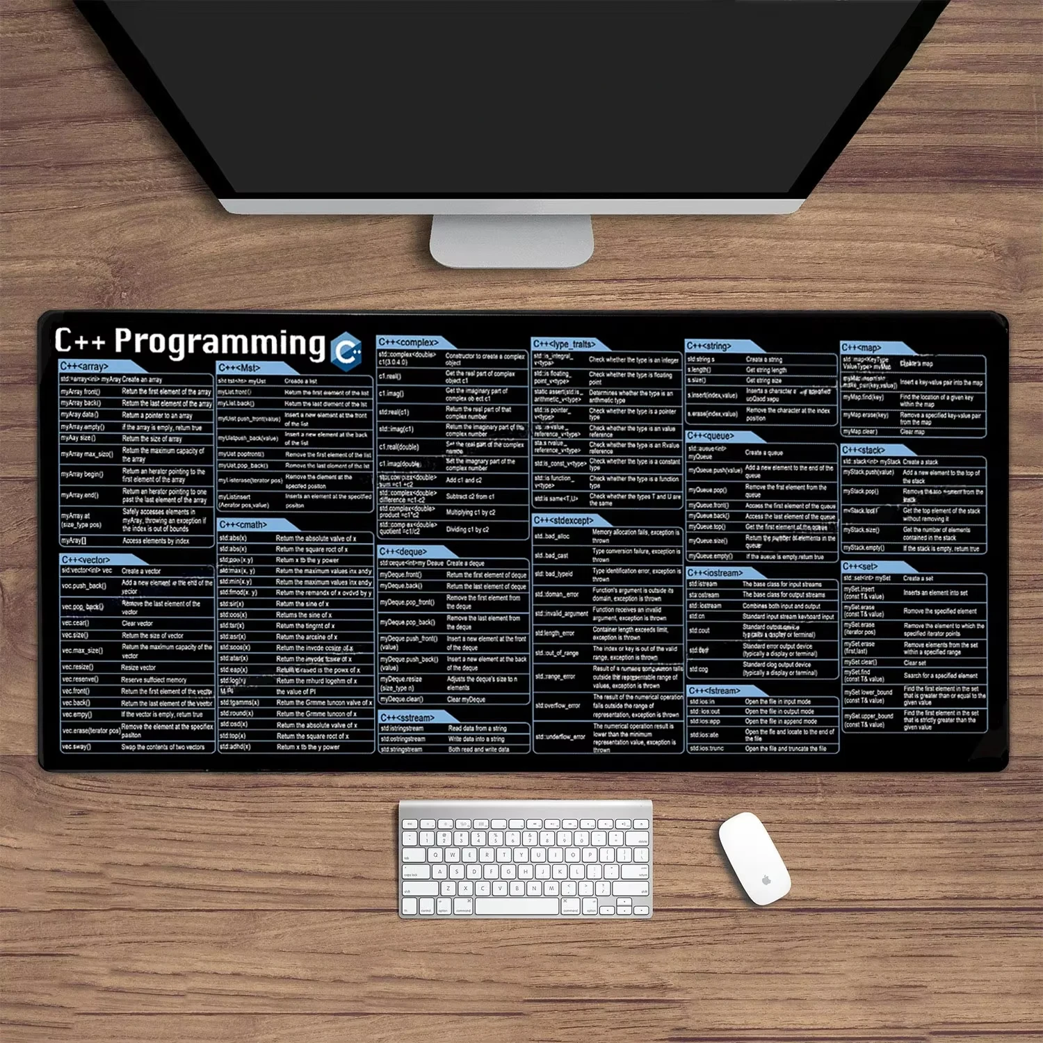 Desk Setup Programmer - For C++ Programing Shortcut Mouse Pad