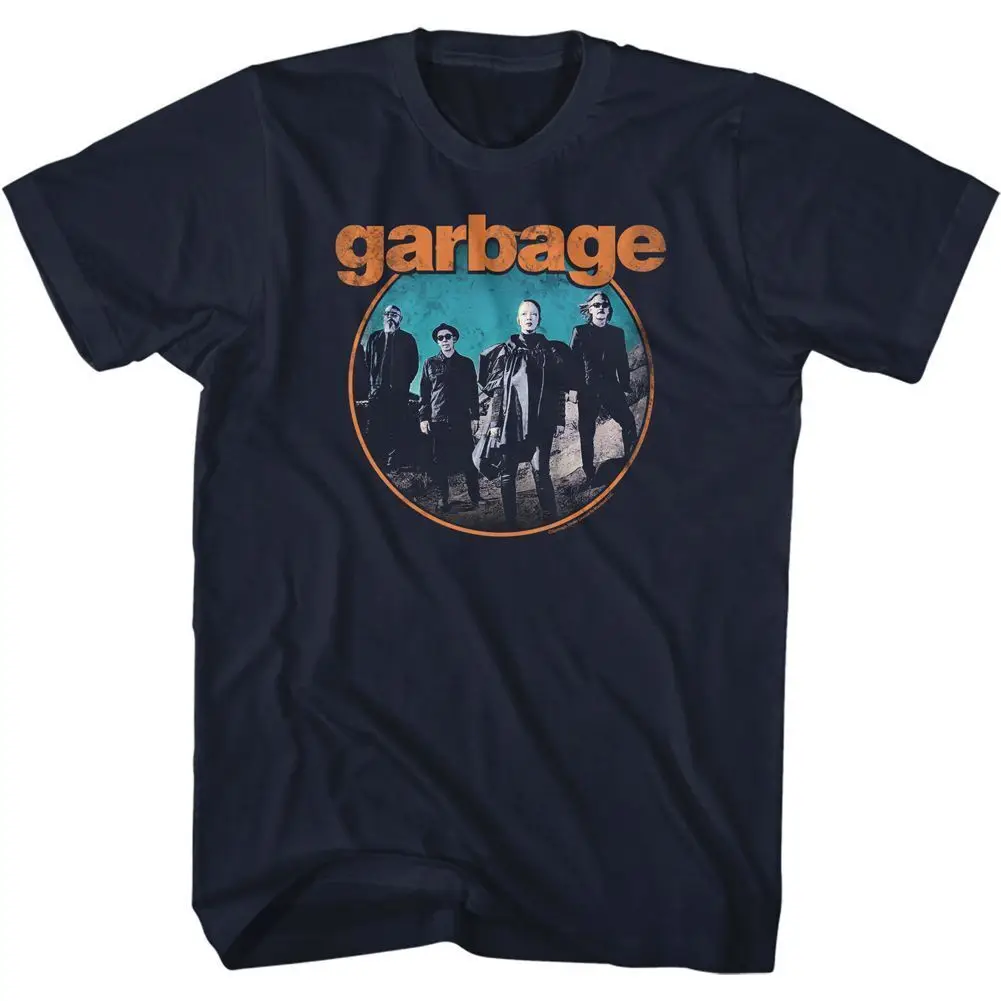 Garbage Men's T-Shirt Strange Little Birds Rock Band Concert Tour Navy SM - 5XL