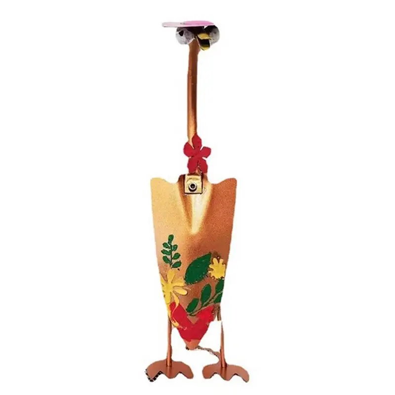 AEE6-Cute Fairy Garden Decor, Cute Duck Garden Statues, Cute Duck Garden Art Shovel Spade Art Craft Decoration Durable 8 X 8 X 3