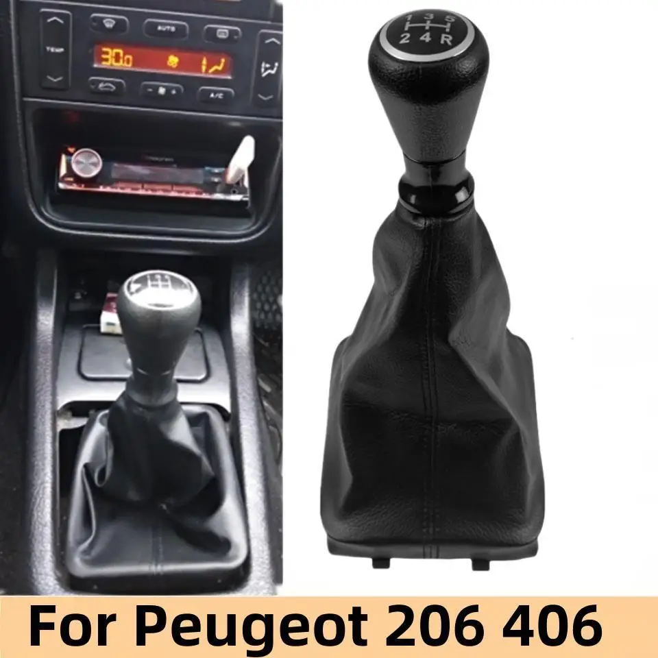 Car Gear Shift Knob For Peugeot 206 406 Boot Dustproof Boot Cover Gaiter Collors 5 Speed Auto Styling Accessories