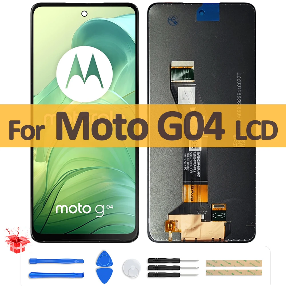 Оригинальный 6,56-дюймовый ЖК-дисплей для Motorola Moto G04, ЖК-дисплей XT2421-2 XT2421-3, сенсорный дигитайзер в сборе для Moto G04, замена экрана
