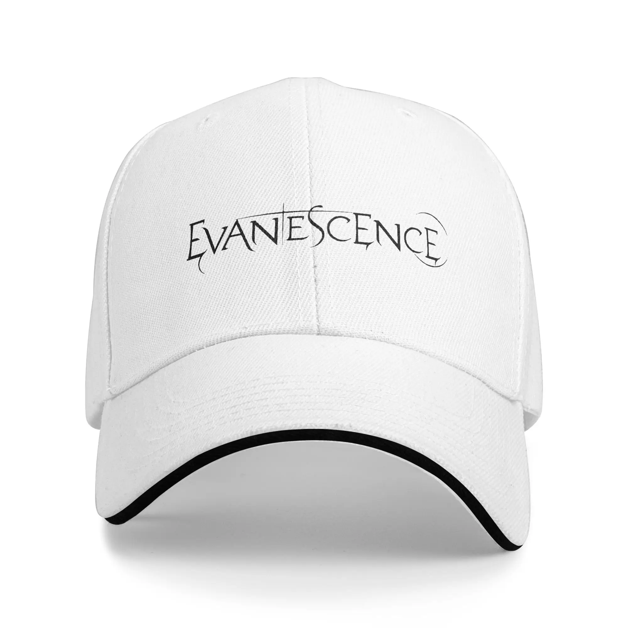 Unisex Evanescences Band Loogo Sandwich Hats  , Popular Baseball Caps Polyester  Sun Hat Adjustable Golf Hats Summer