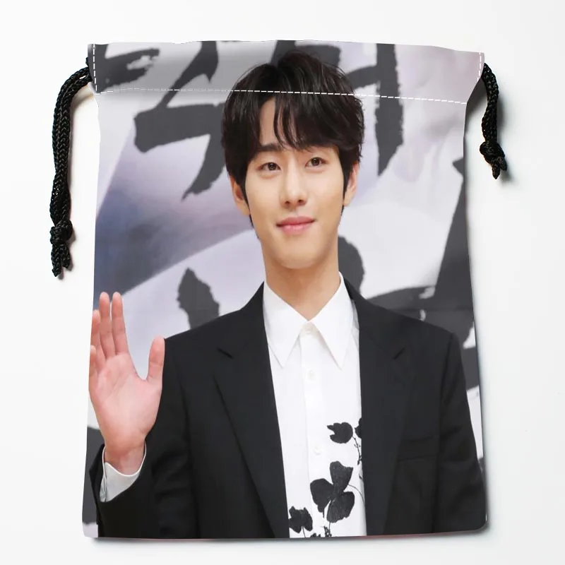 Kpop Ahn Hyo Seop Drawstring Bags Festive Accessories Print 18X22CM Satin Fabric Resuable Storage Clothes Bag Tarot Bags 0209