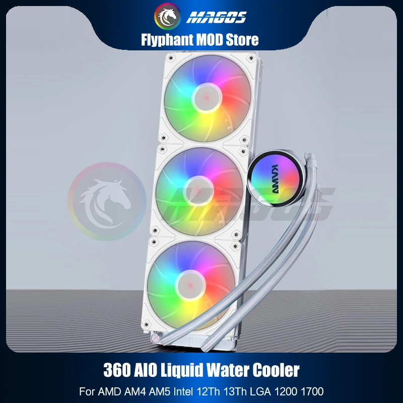 CPU Watercooler AIO Computer Case PC Water Cooling Kit For AMD AM4 AM5 Intel 12Th 13Th LGA 1200 1700 360 AIO Liquid Water Cooler