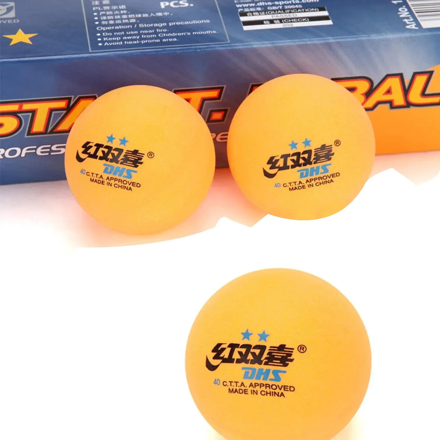 

Набор из 6 мячей для настольного тенниса DHS 2-звездочные, 40+