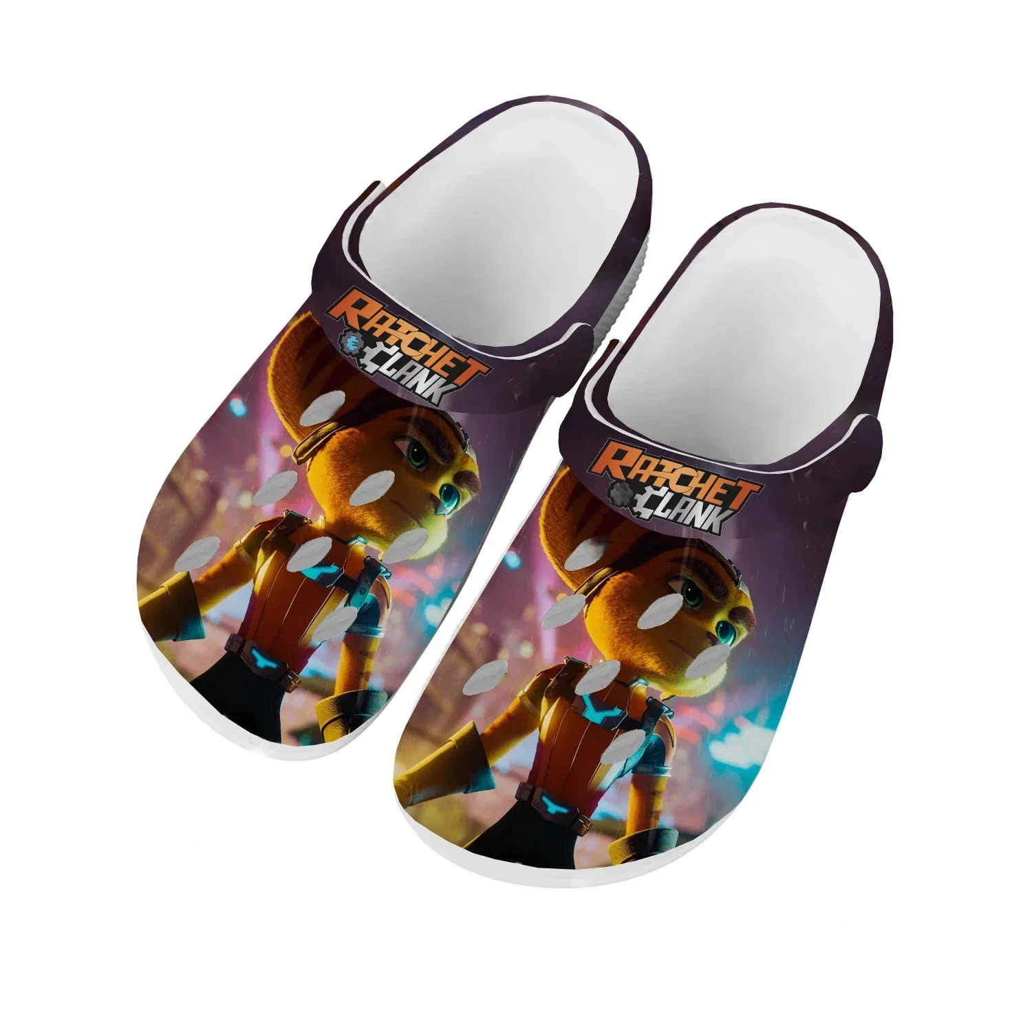 Sandalias Ratchet & Clank Rift Apart para hombre, mujer y adolescente, zapatos de agua a la moda, zapatillas de playa transpirables y cómodas para jardín, zapatillas personalizadas