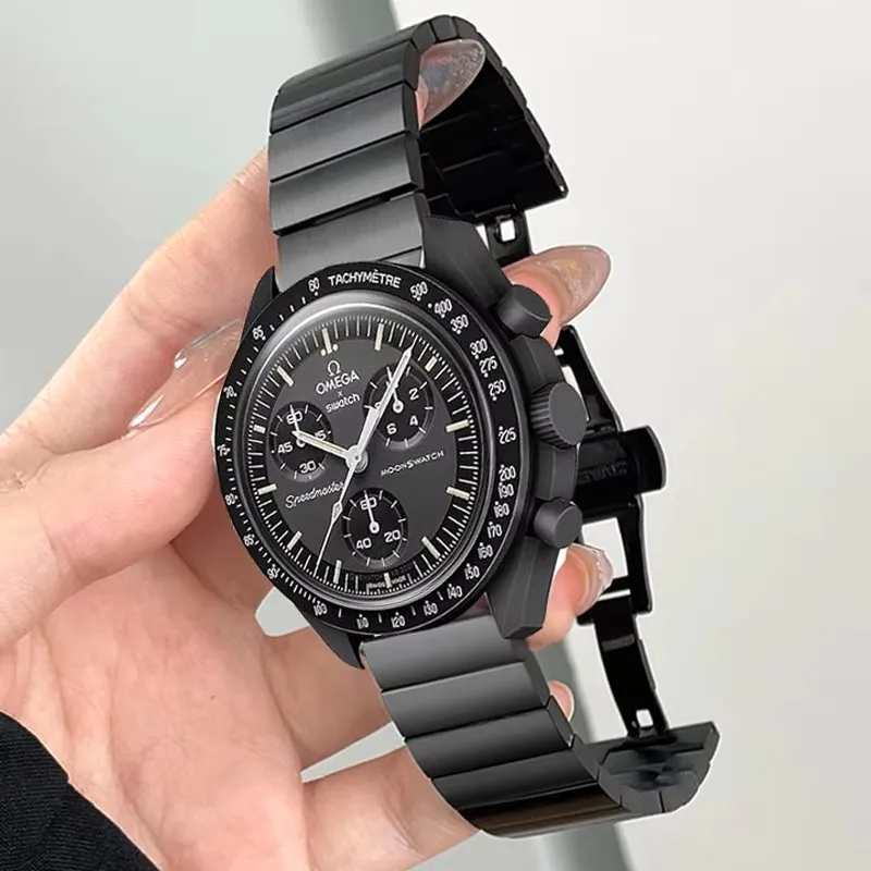 

20mm Stainless Steel Watch strap For Omega X Swatch Joint MoonSwatch Metal Butterfly Buckle Smart watch strap For MoonSwatch