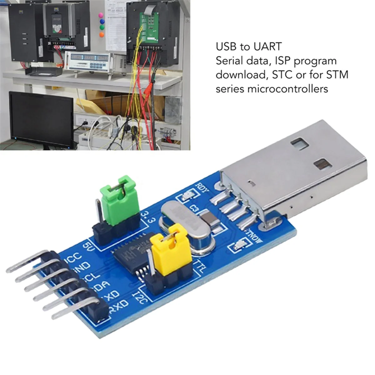 Модуль адаптера ABGIUSB в IIC, модуль адаптера преобразователя USB в IIC I2C UART Электронные компоненты