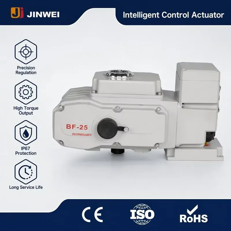 Aluminum Alloy Housing Modulating IP67 Weatherproof Torque Smart Standard Electric Actuator for Globe Valve DC24V