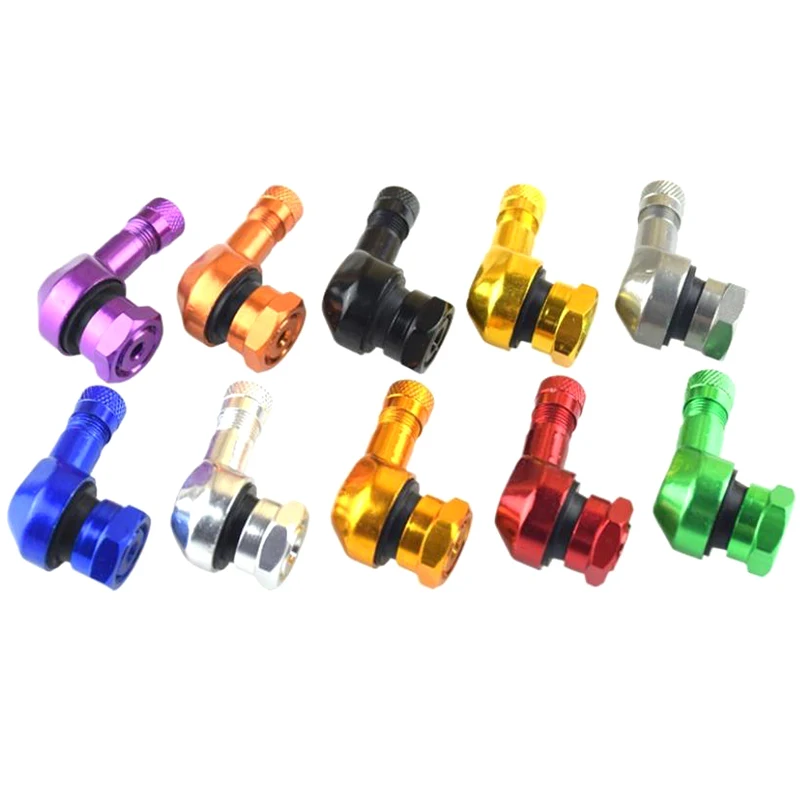 Jante de moto en alliage d'aluminium, Angle de 90 degrés, tige de Valve Tubeless pour pneu de roue de moto, pièces de roue de jante de vélo de voiture, 1 pièce