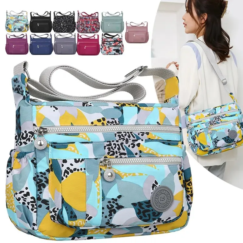 2023 Nylon Women Messenger Bags Waterproof Zipper Package Canvas Travel Crossbody Bag Fashion Female Totes Shoulder Bag