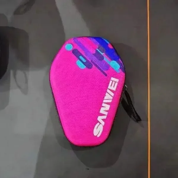 Hartschalen-Tischtennis-Aufbewahrungstasche SANWEI Hexagon Sportspecific Schläger Kürbisförmige Schutzhülle Quadratische Schlägerabdeckung – Detail 21