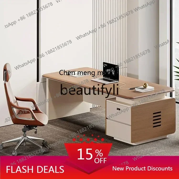 11Light luxury office boss desk and chair combination president desk supervisor manager office desk