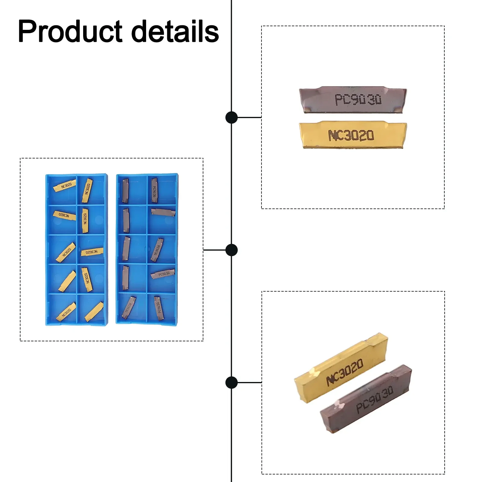 Parting Carbide Insert Blade Cut-off Grooving MGMN200-G / MGMN200-G LDA Set Tool Workshop Equipment High quality