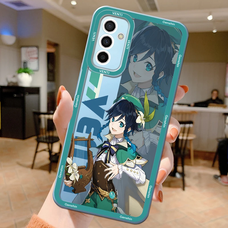 For Samsung Galaxy A25 A35 A55 5G Case Genshin Impact Anime Soft Transparent Cover Cartoon Fundas For Samsung A 25 Bag GalaxyA35