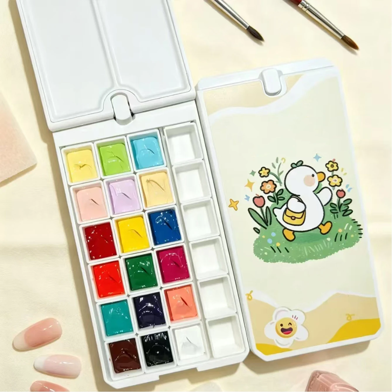18-Fächer-Schmetterlings-Palette, mehrfarbiges Patting-Gel, 2026, neue, hochsättigende Farben, kein Ablenken, Transfer-Malerei, Farbverlauf-Nagelgel – Detail 14
