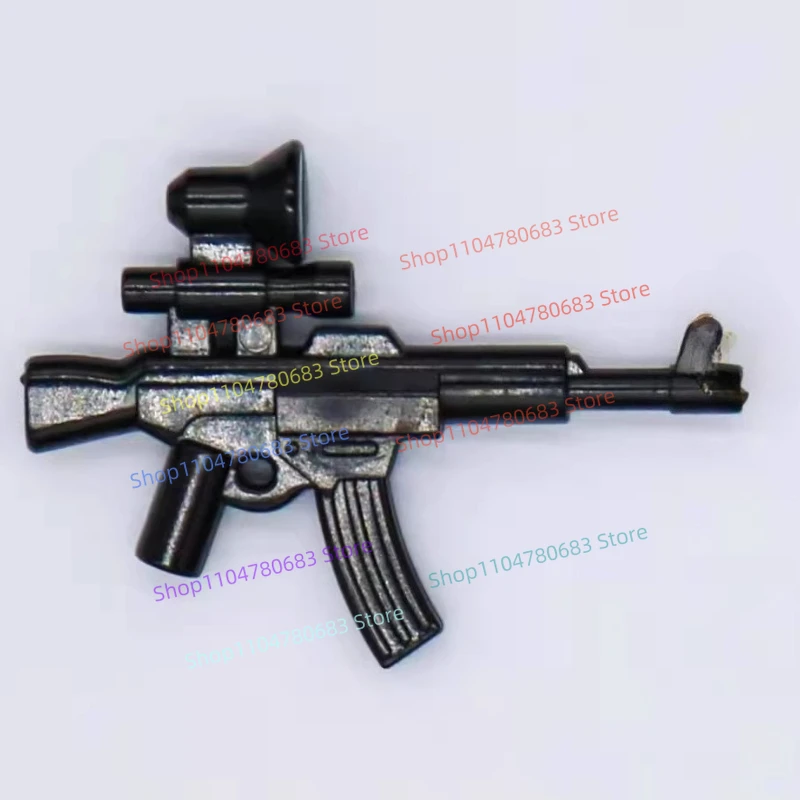 MOC جديد العسكرية بنة دمية دمية صغيرة سوداء AK12 بندقية لعبة هدية الحلي جمع #1