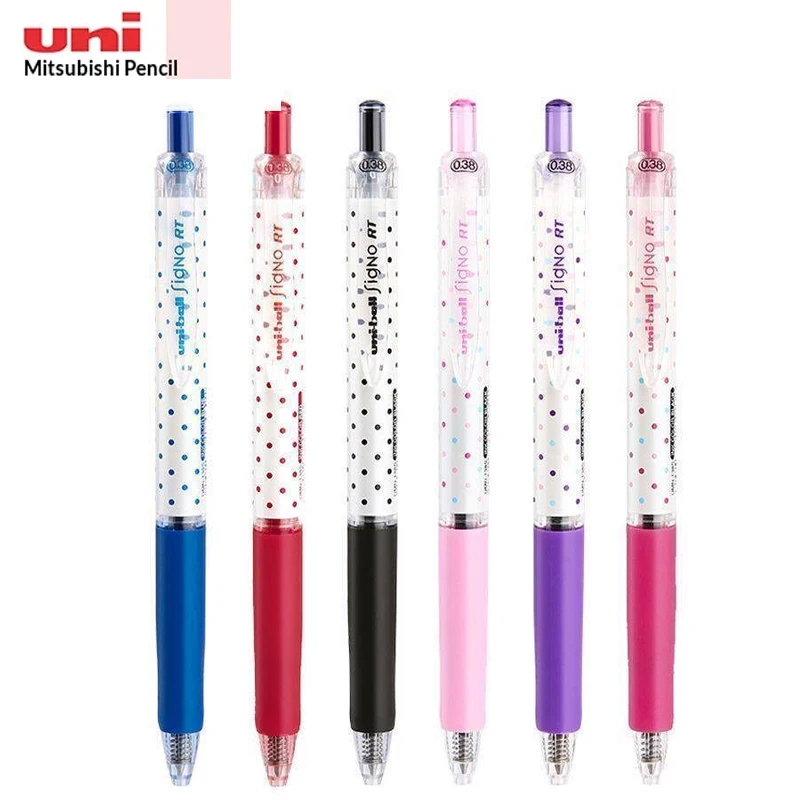 Uni Cute Polka Dot Signo Gel Pen UMN-138S Limited Uniball 0.38 Quick-Dry Bleed-Resistant Anti-Leak Exam/Note-Taking/Writing Tool