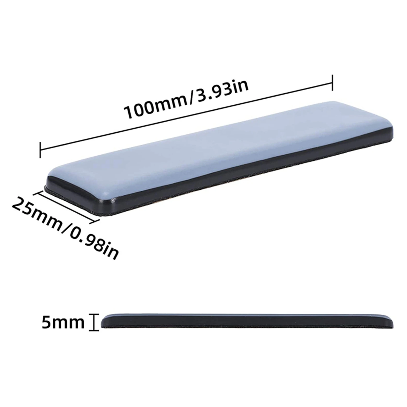 ABVT-16Pc Furniture Glides Rectangle Furniture Sliders 25Mm X 100Mm Self Adhesive Furniture Moving Sliders