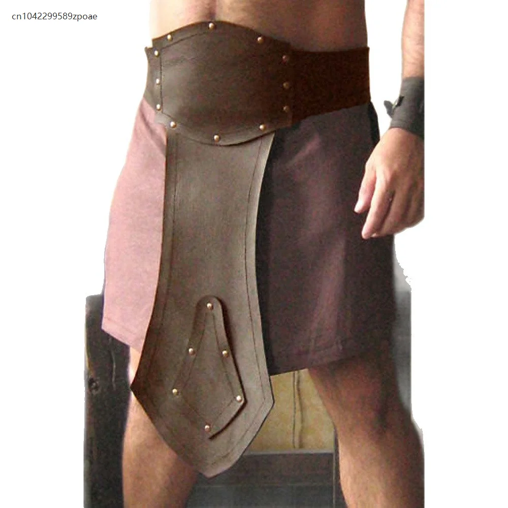 المحارب الروماني البربري حزام عريض معركة تنورة القرون الوسطى فايكنغ فارس حزام هالوين كرنفال لعب الأدوار زي الدعائم 2025