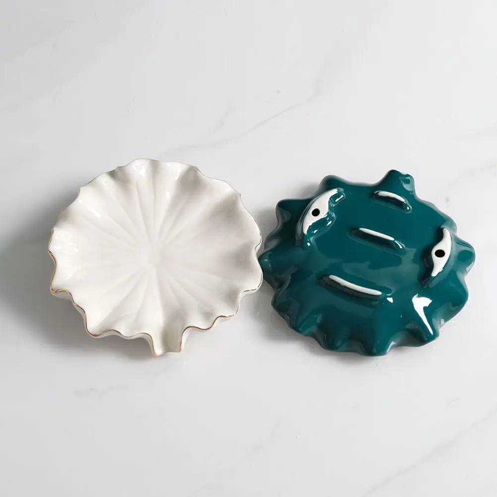 

Изысканная подставка для мыла из керамики с гладкой поверхностью и эффективным дренажем для хранения мыла в туалете, ванной комнате и дома.