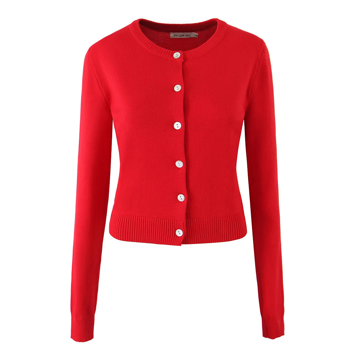 

Винтажный вязаный открытый кардиган с длинными рукавами и круглым вырезом в американском стиле, модный женский топ, быстрая доставка