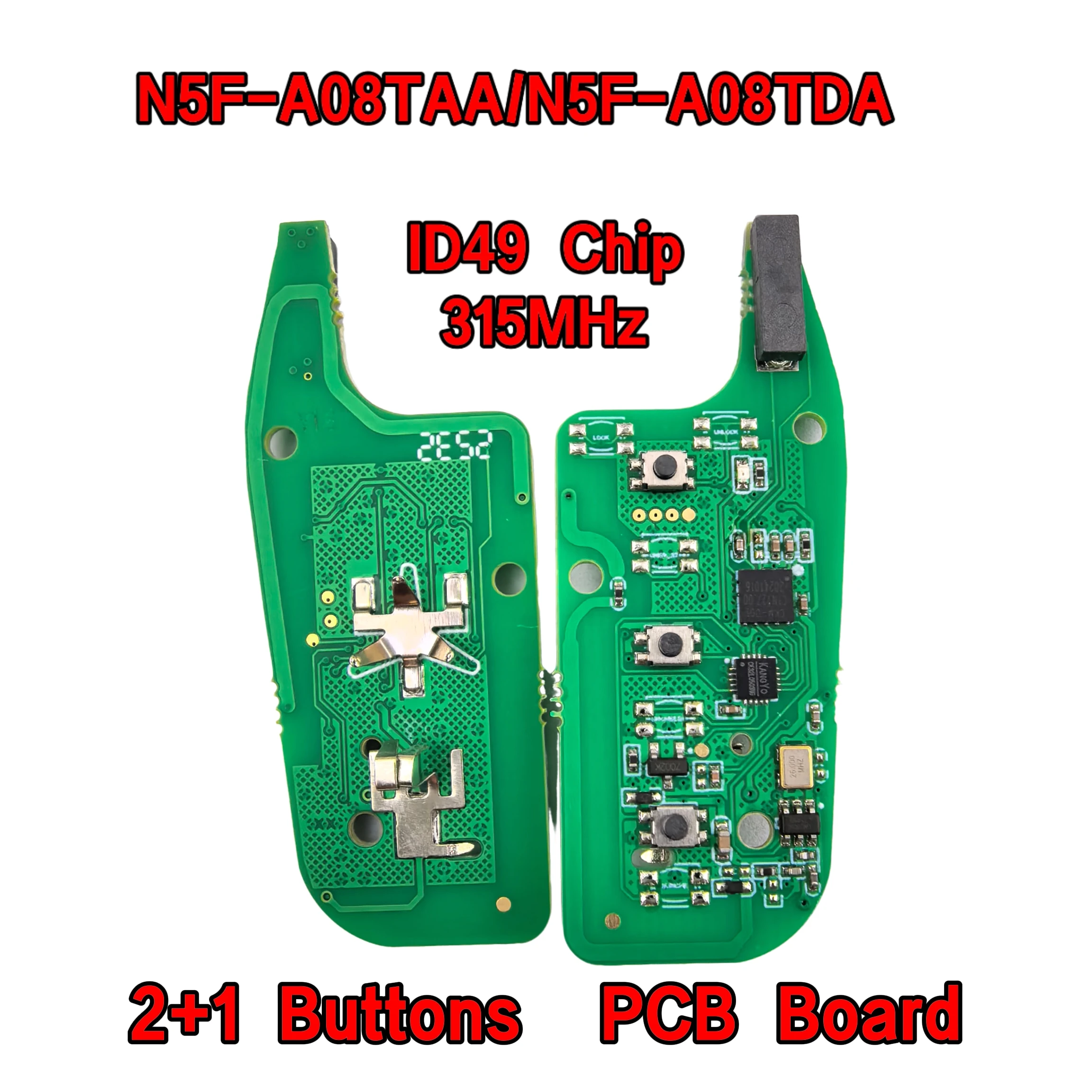 Jingxin Fernbedienungs-Flip-Autoschlüssel-Leiterplatte für Ford PCB Fusion 2013-2016 3/4 Tasten 315MHz FCC ID: N5F-A08TAA N5F-A08TDA 5923667 – Detail 3