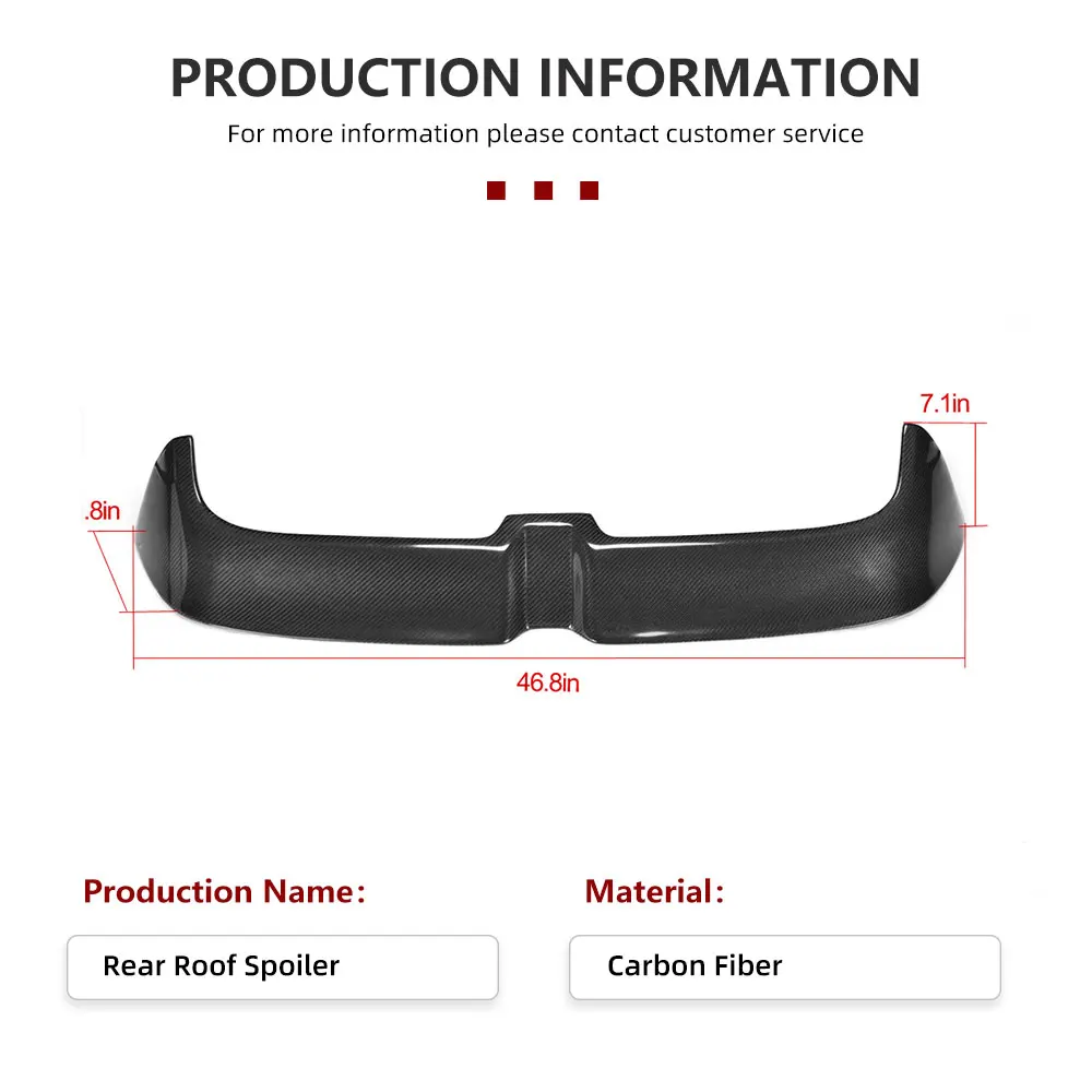Carbon Fiber Car Rear Trunk Spoiler Wing for Volkswagen VW Golf 7 VII MK7 7.5 GTI R 2014-2019 ABS Roof Window Boot Lip Spoiler
