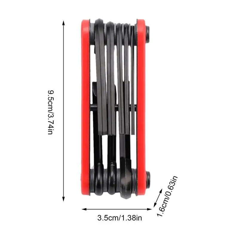 Multi-Functional Cycling Repair Tool 7-in-1 Cycle Multitool With Hex Wrench Wrench Screwdriver Multitool Folding Cycle Repair