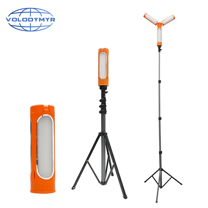 

VOLODYMYR Folding Camping Light LED Work Light Multifunctional Rechargeable Camping Lantern Portable Camping for Car Repair