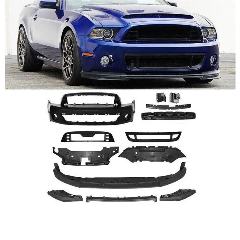 

Car Parts Front GT500 Style Front Bumper Assembly For Mustang 2013-2014 V6 & GT Body Kits