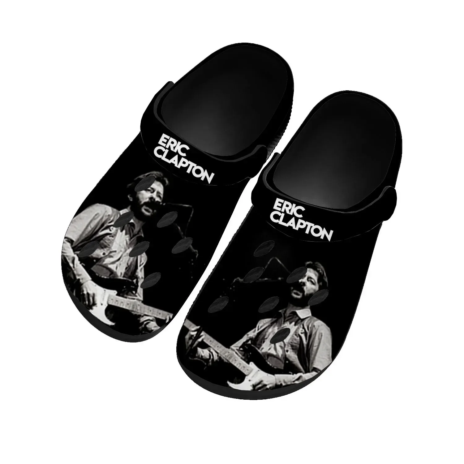 

Eric Clapton rock musician guitar Home Clogs Custom Water Shoes Mens Womens Teenager Shoes Clog Breathable Beach Hole Slippers