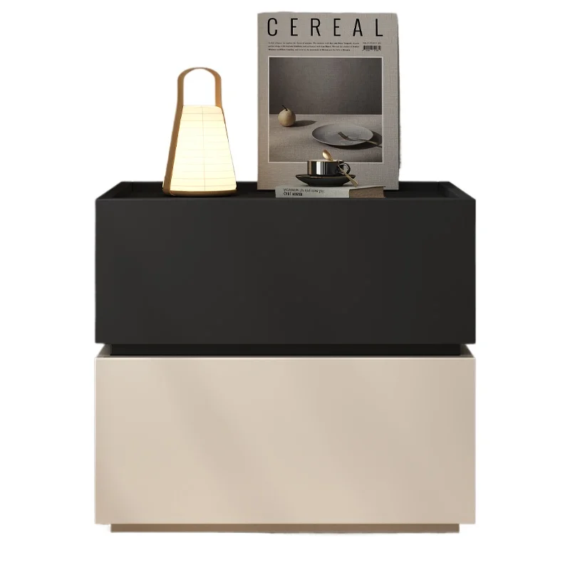 

Modern minimalist multi-function bedside table with MDF countertop - luxury bedroom side table