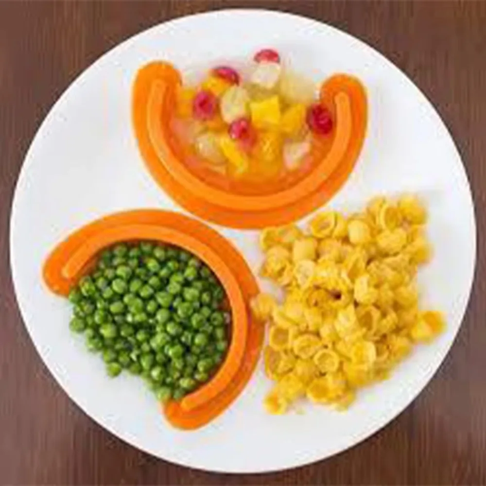 

4pcs Creative Silicone Plate Divider with Suction Cup Reusable Food Space Divider Food Grade Food Separator Diet Planning