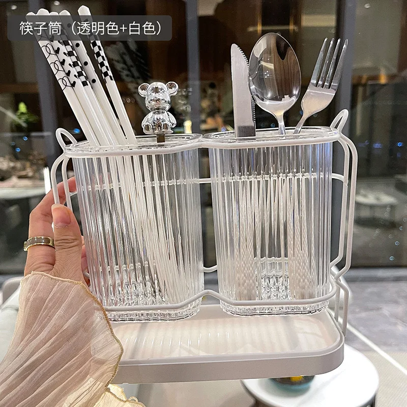 Kitchen Tabletop Storage Rack Knife Fork Chopstick Organizer Holder Exquisite Drain Basket Stand For Kitchen Utensils Tablewares