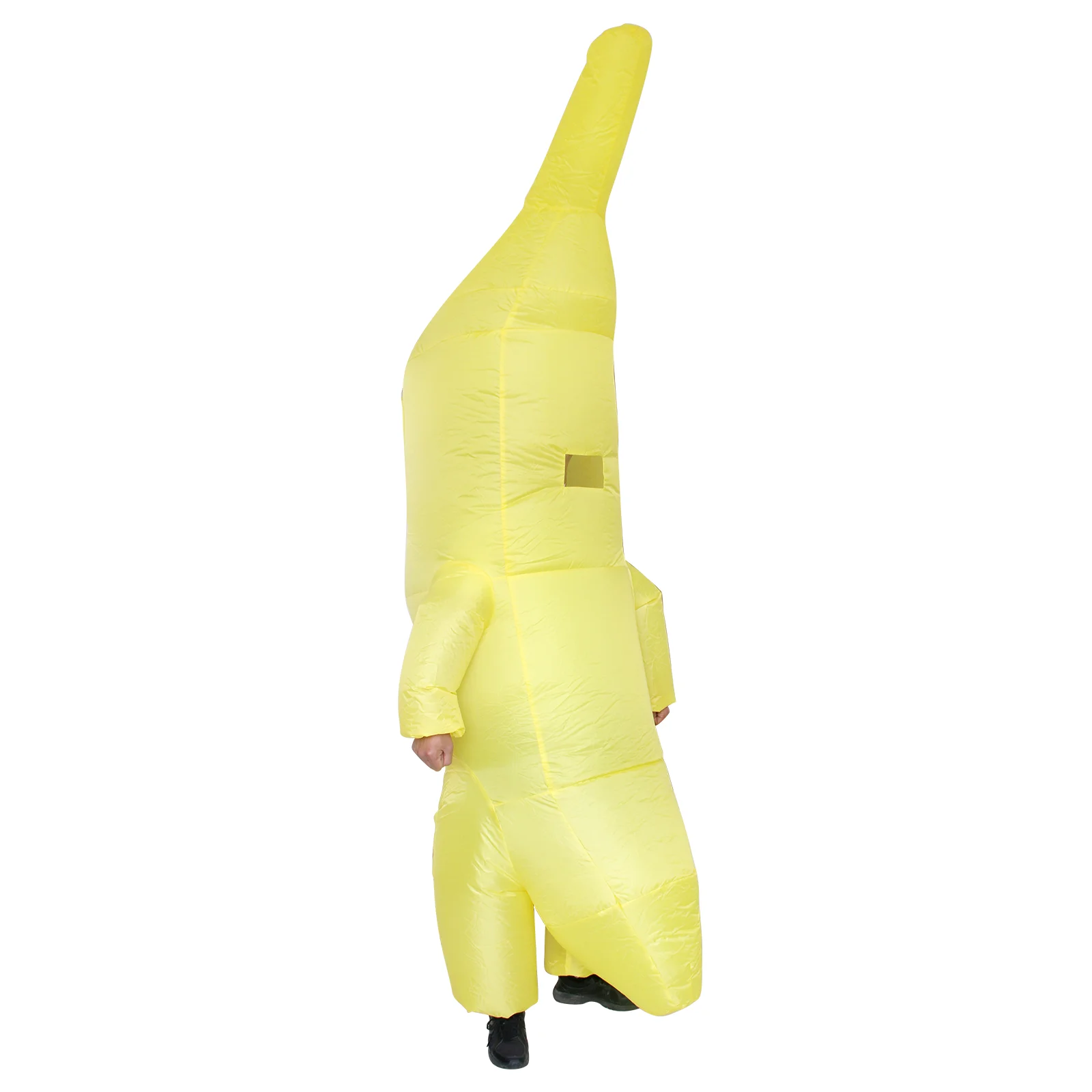 

Adult Unisex Funny Banana Costume Inflatable Yellow Air Blow Up Suit Halloween Fruit Fancy Party Festival Dance Dress Men Women