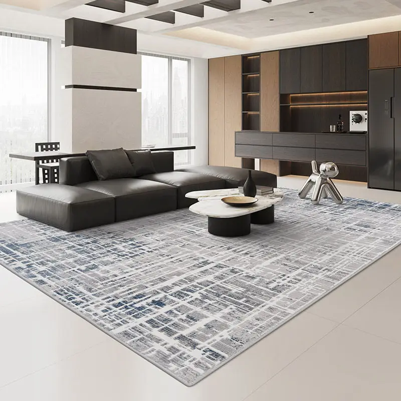 

Original 2026 new carpet living room light luxury high-end Italian bedroom bedside blanket home blue abstract