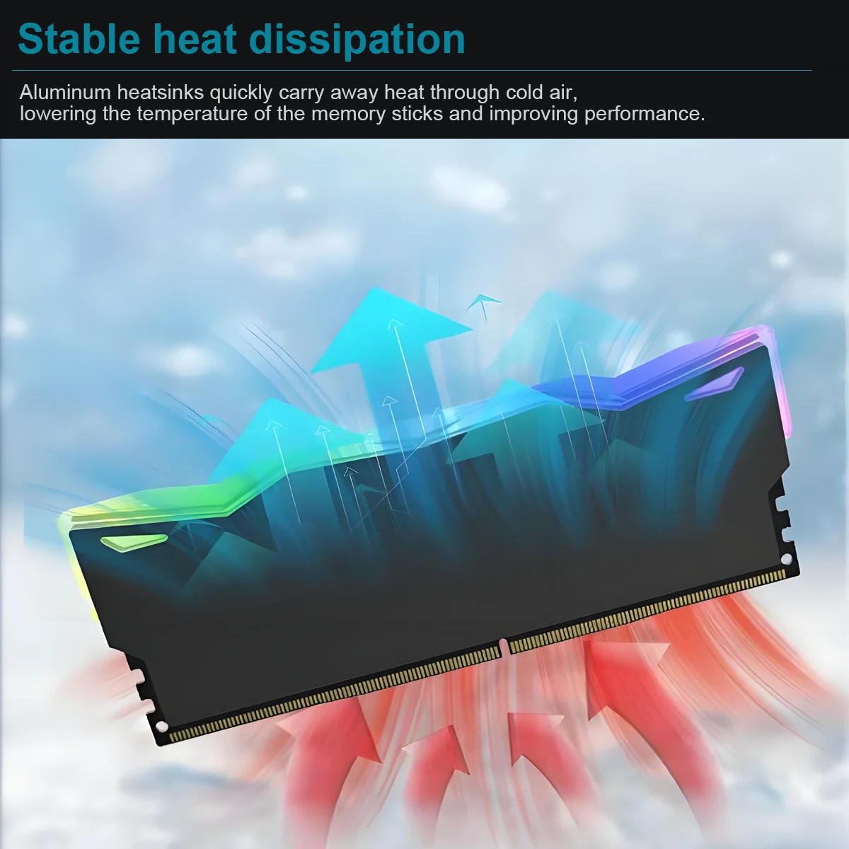 TUMMASTER  PC Memory Heatsink RAM Cooling Vest 5V 3-PIN ARGB for Desktop Computer Memory DDR3 DDR4 DDR5 DDR2