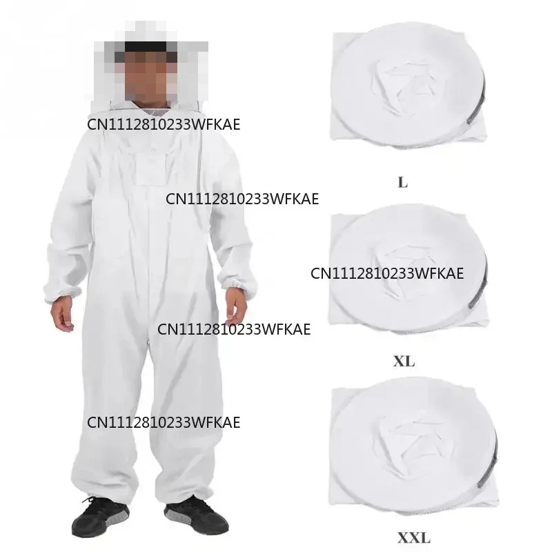 Cotton beekeeper bee suit professional full body bee removal gloves hat clothes jacket protective clothing beekeeping equipment
