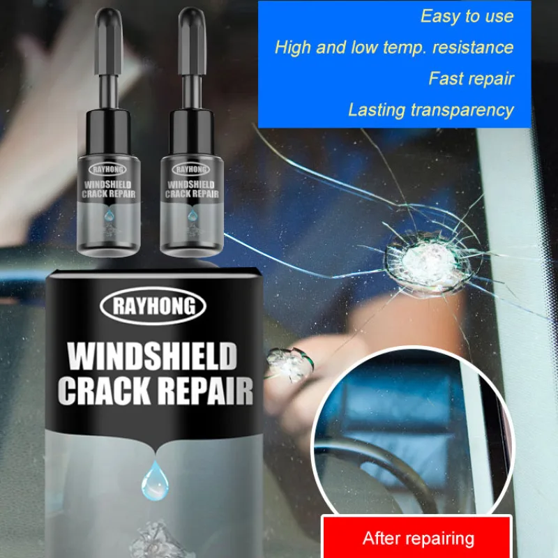 Líquido Reparador de Grietas para Parabrisas, Adhesivo de Unión Rápida para Parabrisas de Coche, Kit de Reparación de Vidrio Automotriz, Cuidado del Coche DIY