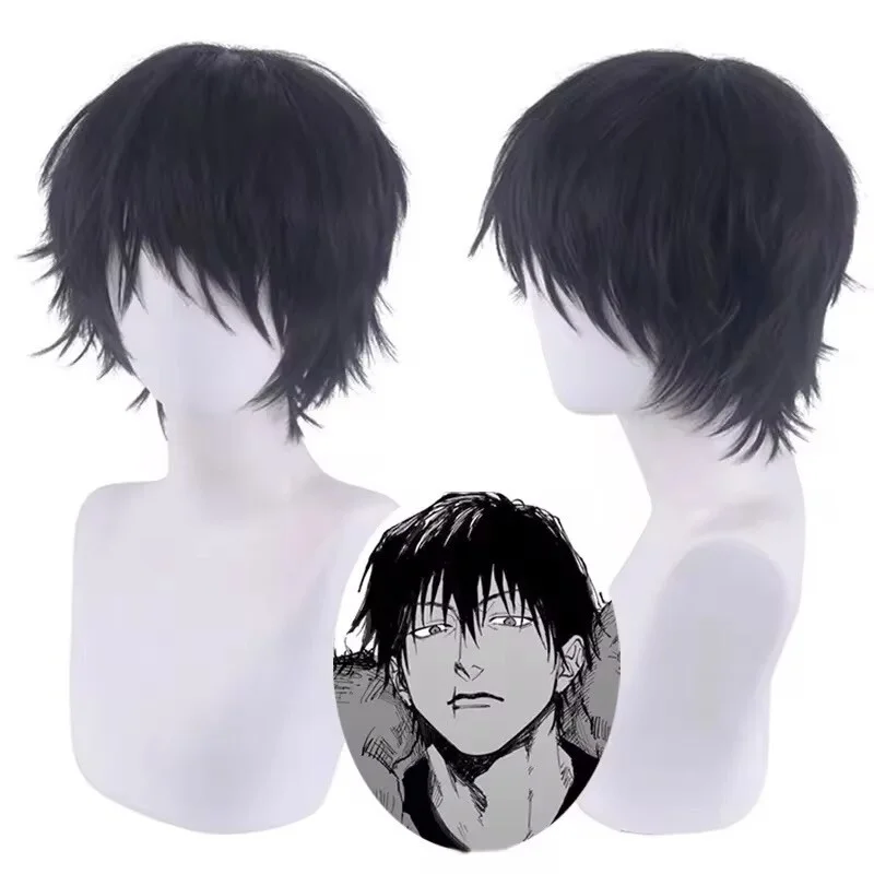 Toji Fushiguro Cosplay Black Wig Toji Zenin Short Jujutsu Kaisen Anime