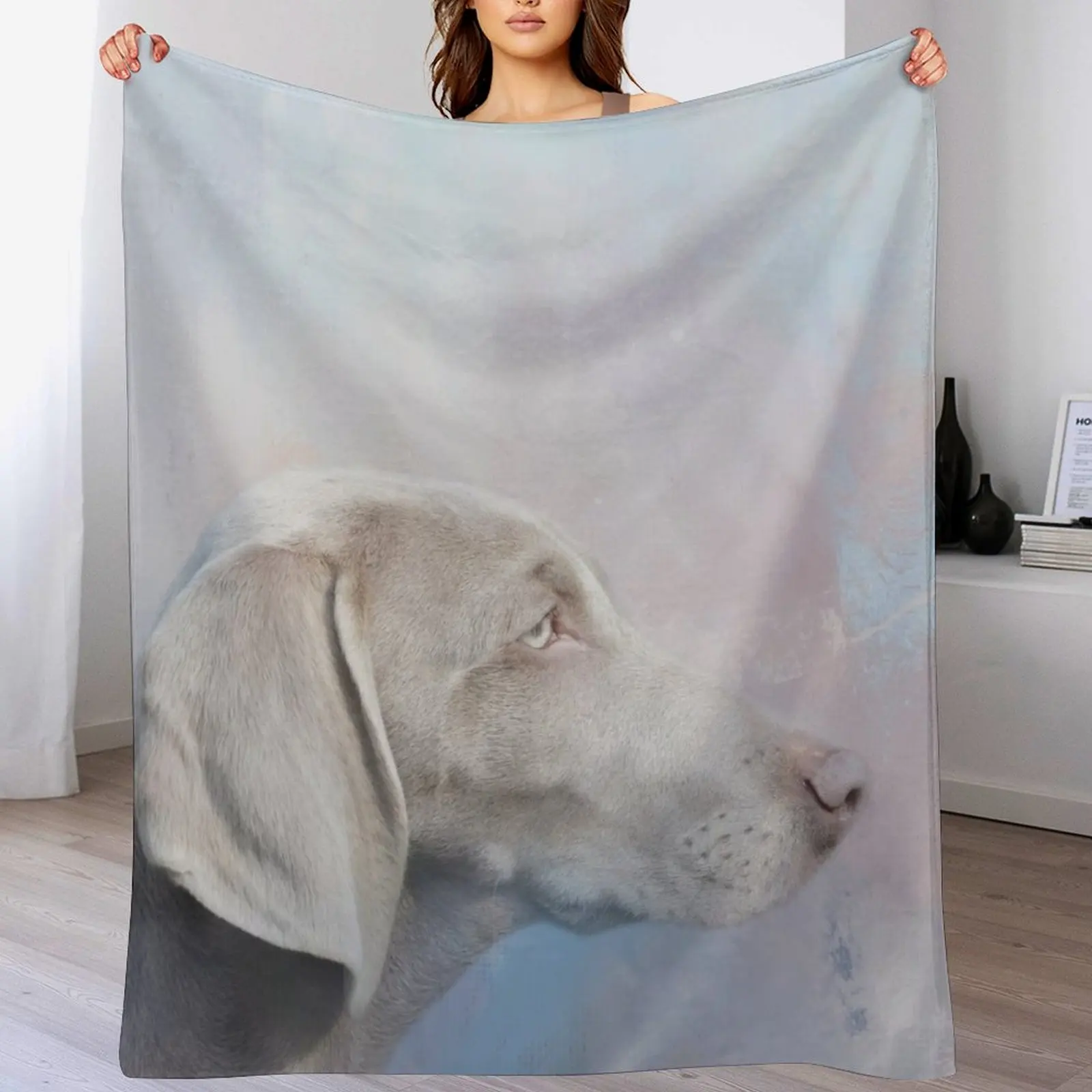 

Cute Weimaraner Dog Throw Blanket