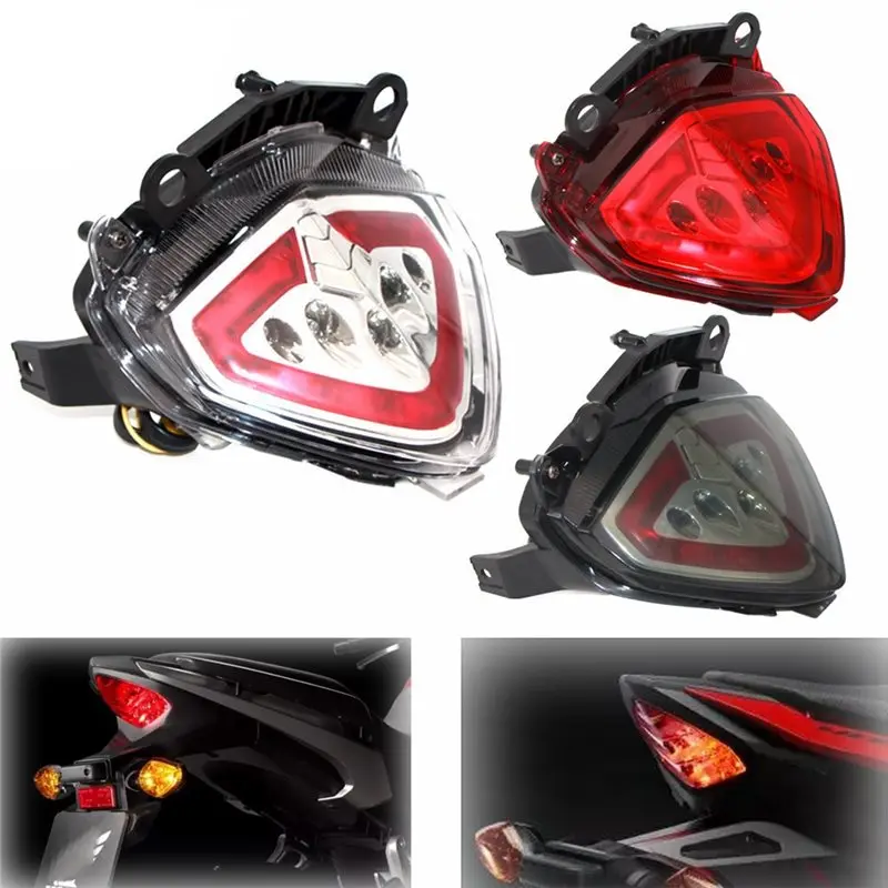 دراجة نارية مصباح ليد خلفي بدوره إشارة ضوء الفرامل Lmap لهوندا CBR500R CBR500X CBR500F 2013- أحمر
