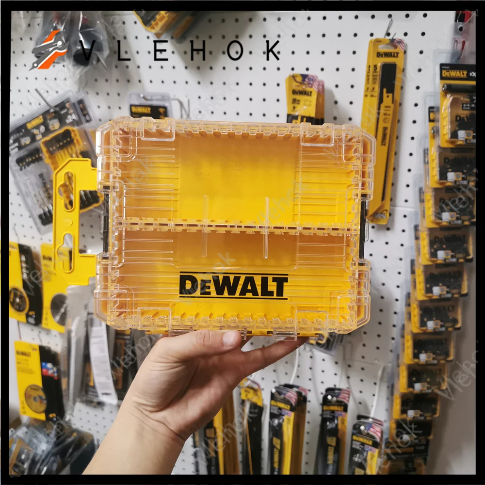 DEWALT Drill Parts Storage Box Bit Holder Baffle Electric Power Tools Accessories Stackable Tough Case DT70803