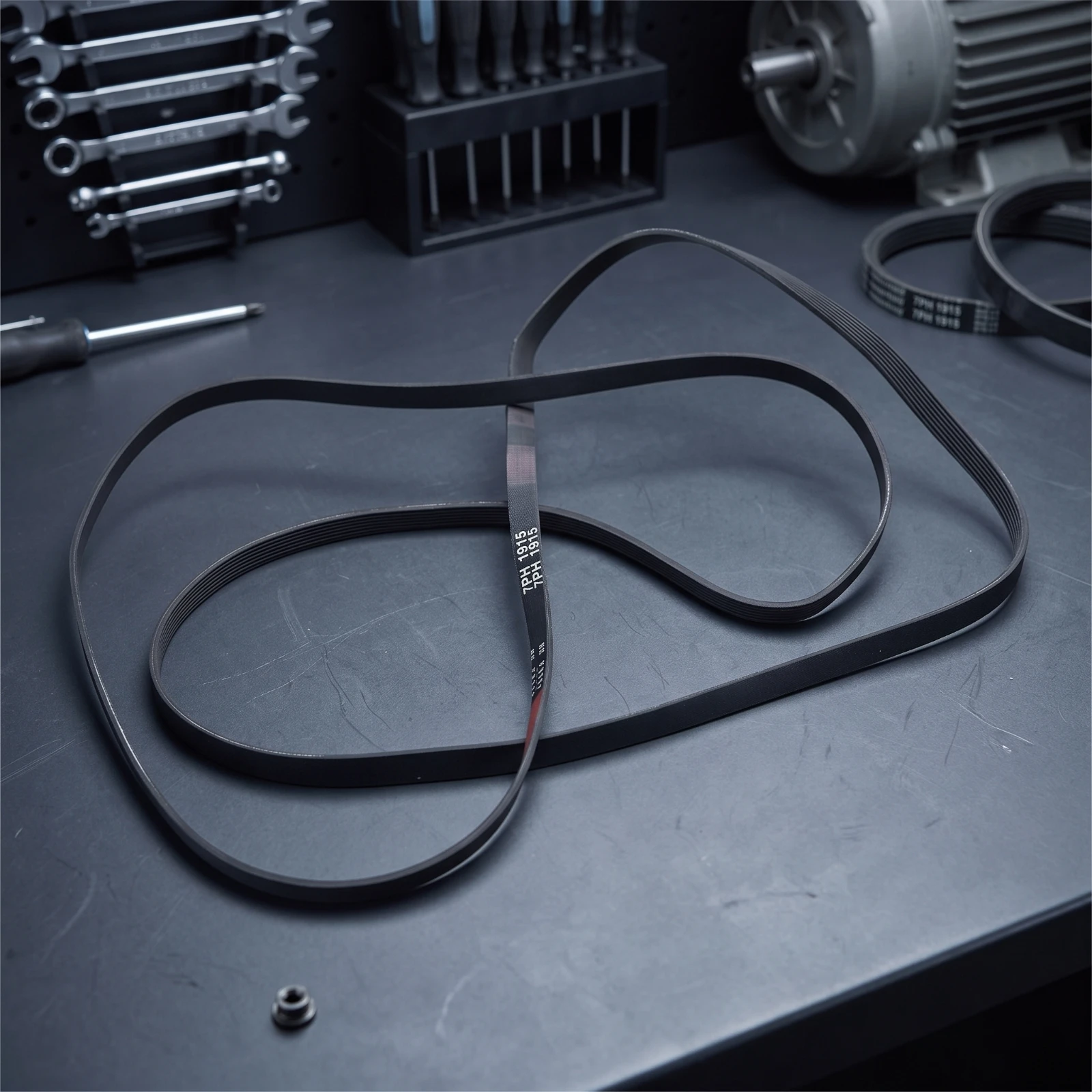 7PH1915 Dryer Drive Belt Grooved Poly V Motor Belt Ribbed Rubber Replacement for Efficient Drying