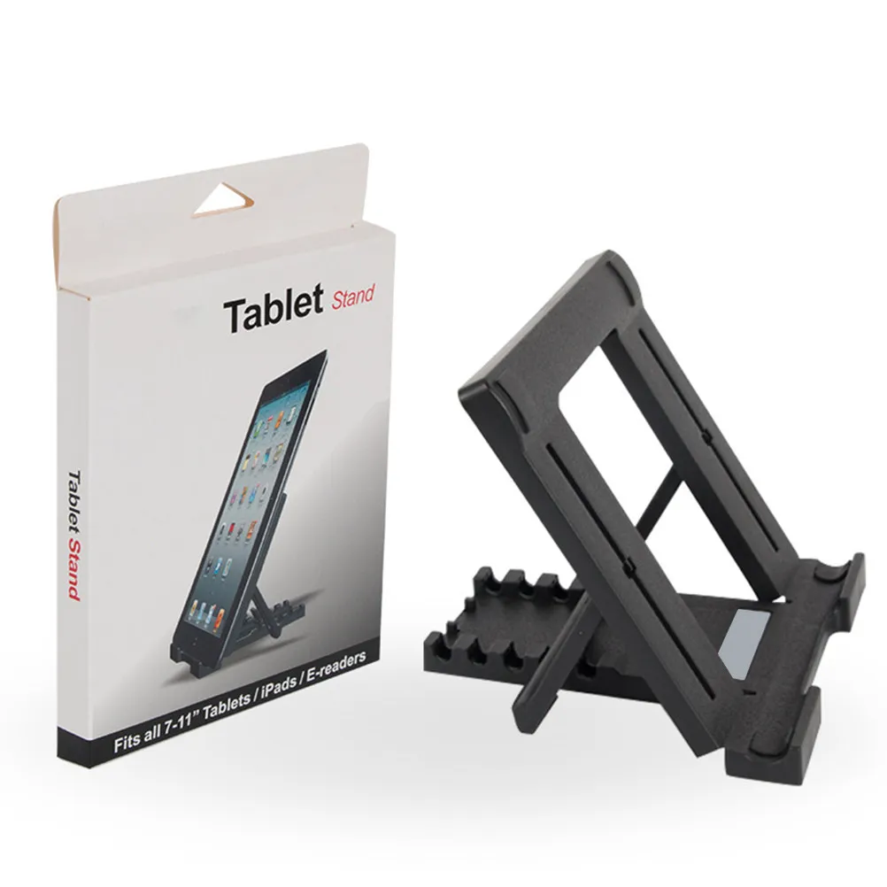 

Universal Mini Folding Portable Adjustable Tablet Holder Bracket Black Stable Stand for Watching Videos Reading Surfing Internet