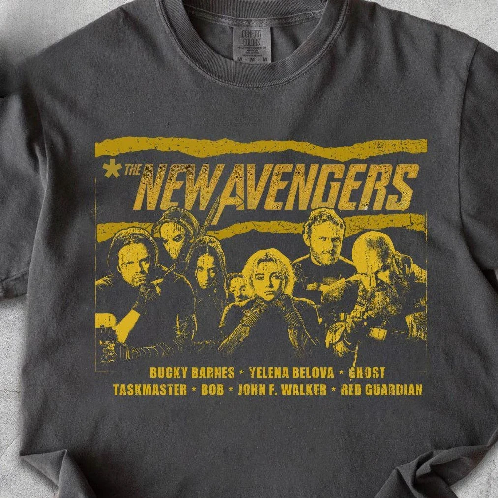 The New Avengers Graphic T‑Shirt, Unisex O‑Neck Loose Casual Summer Short‑Sleeve Retro Movie Fan Gift Streetwear Daily Top